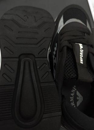 Кроссовки emporio armani черные / мужские кроссовки из экокожи армани2 фото