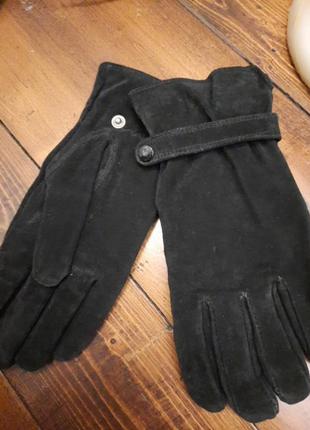 Замшевые перчатки, размер 8, демисезонные
