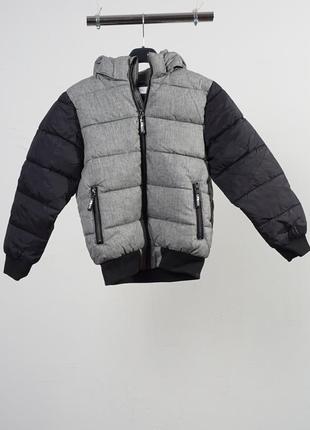 Утепленная куртка с капюшоном h&m размер 134 (8-9y)4 фото