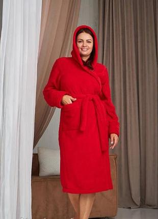 Якісний теплий жіночий махровий халат5 фото