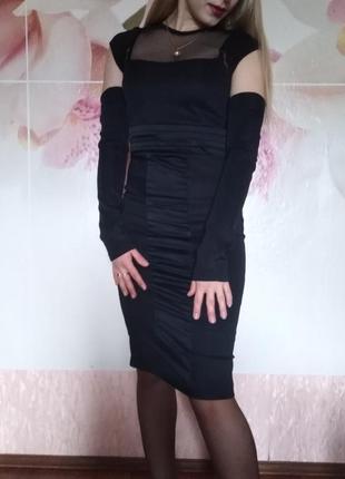 Элегантное черное платье!италия!1 фото