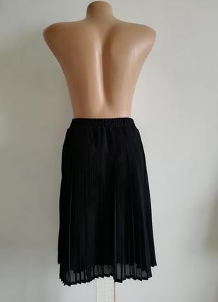 👑 чёрная юбка миди в складку👑винтажная юбка плиссе2 фото