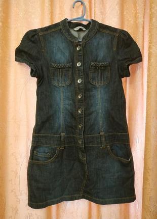 Стильное джинсовое платье clockhouse от c&a l-xl