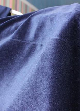 Нарядное короткое  платье сарафан синее велюр. размер 34 36. мини.4 фото