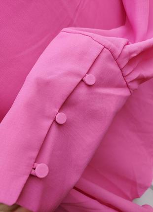Базова блуза рожева прямого силуету з гладкої тканини mango6 фото