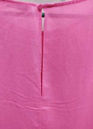 Базова блуза рожева прямого силуету з гладкої тканини mango7 фото