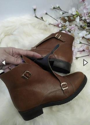 Очень крутые и стильные кожаные ботинки, ботинки осень весна, ботинки с ремешками,7 фото