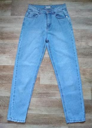 Бомбовые джинсы с завышенной талией terranova р. xxs1 фото