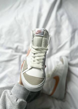 Nike blazer mid vintage 77 white pink2 фото