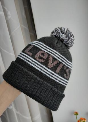 Шапка levis beany оригінал шапка с помпоном levi's 54-591 фото