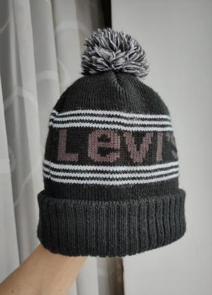 Шапка levis beany оригінал шапка с помпоном levi's 54-593 фото