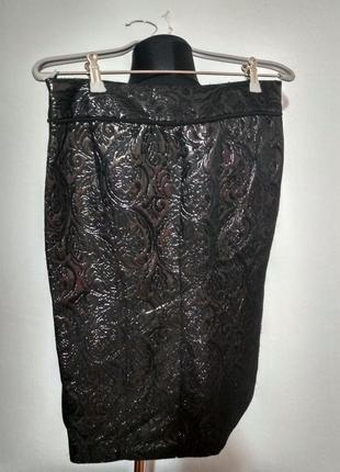 ..брендовые, парчевая юбка миди, юбка карандаш из роскошной жакардовой ткани4 фото