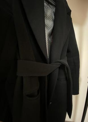 Чорне пальто кашемір2 фото