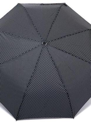 Коричневый зонт в горошек5 фото