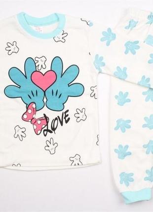 Піжама для дівчинки турція бавовна піжамка дівчача на манжеті