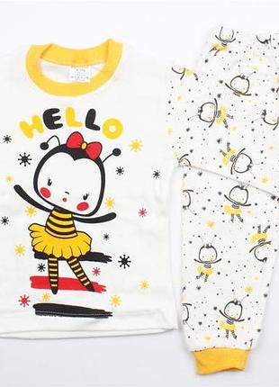 Пижама для девочки турция хлопок пижамка девчачья на манжете