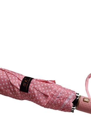 Розовый зонт в горошек4 фото