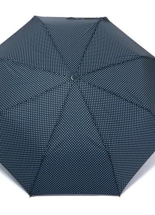 Синий зонт в горошек5 фото