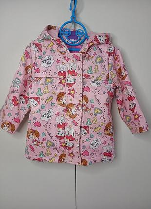 Ветровка на флисе демисезонная куртка курточка дождевик скай щенячий патруль 1.5-2 года 86-92