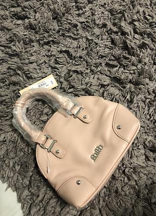 Стильная маленькая сумочка пудрового цвета faith