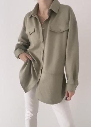 Сорочка замш хакі