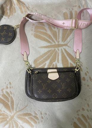 Сумка багет через плечо lv