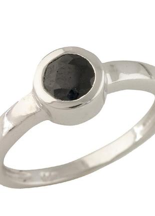 Серебряное кольцо с натуральным сапфиром (1319345) 17 размер