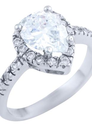 Серебряное кольцо с фианитами (1728567) 17.5 размер
