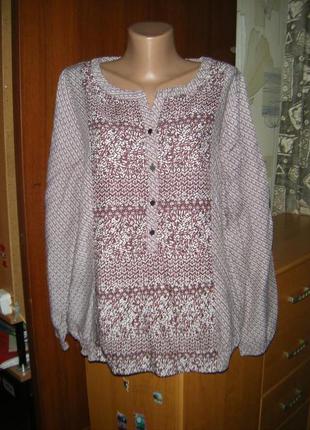 Шикарная блуза с длинным рукавом, размер м-40-48