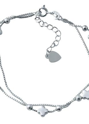 Срібний браслет без каменів (1928134) 1720 розмір