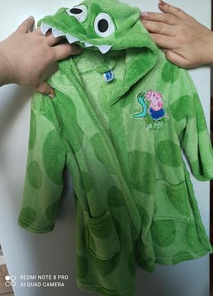 Флисовый, махровый халат peppa