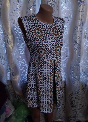 Стильна сукня з геометричним принтом zara2 фото