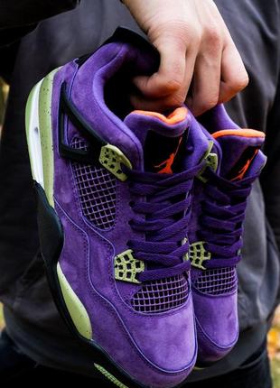 Nike air jordan retro 4 paris purple suede8 фото