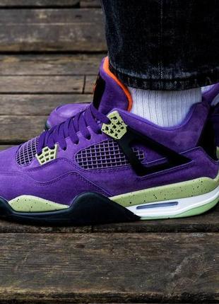 Nike air jordan retro 4 paris purple suede6 фото