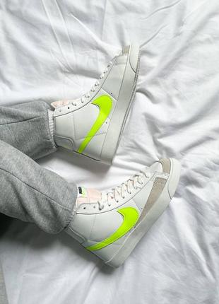 Кросівки nike blazer mid 77 'white/barely/volt"▪️