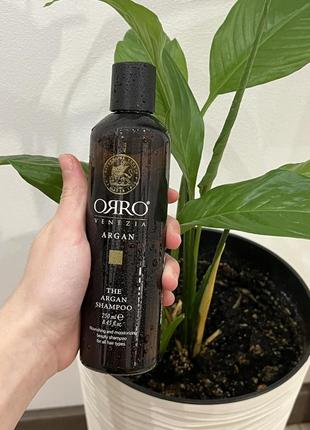 Живильний шампунь з олією аргани orro argan