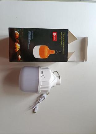Лампа-фонарь 80w с аккумулятором usb-зарядка2 фото