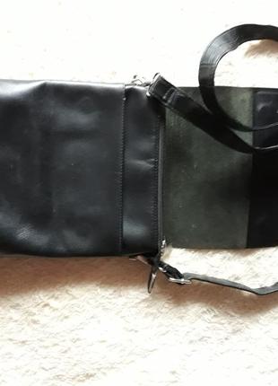 Мужская кожаная сумка-барсетка через плечо polo  мужские сумки из натуральной кожи и кожзама9 фото