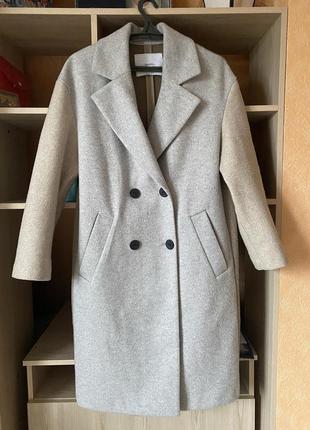 Пальто ґудзиках трьохкольорове сіро-коричневе
