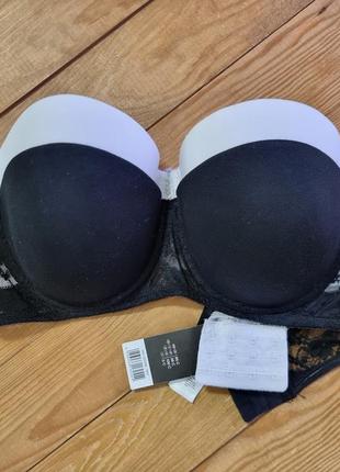 Комплект бюстгальтеров, размер 85c, цвет белый, черный