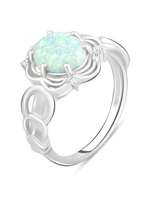 Срібне кільце з опалом 1.045ct (2098164) 19.5 розмір