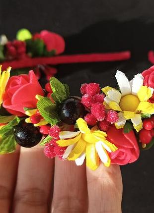 Обруч с цветами венчиков