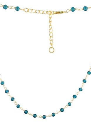 Серебряное колье с топазом лондон блю 10.615ct (2126232) 450500 размер