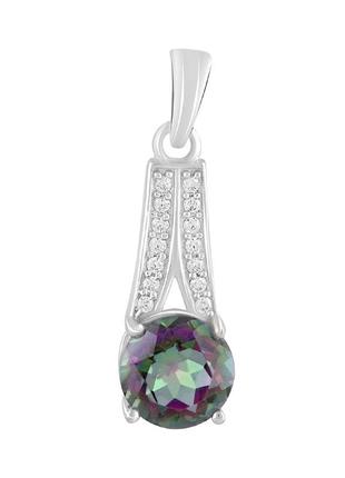 Серебряная подвеска с мистик топазом 1.8ct (2124092)