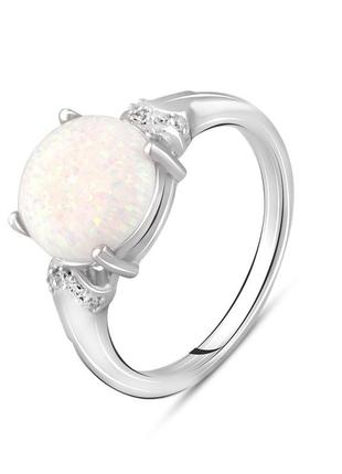 Срібне кільце з опалом 1.65ct (2105602) 18 розмір