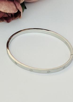 Серебряный браслет без камней (2101086) 18 размер2 фото