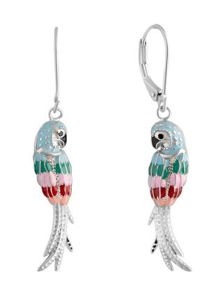 Серебряные серьги с емаллю (2109730)