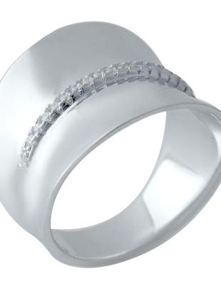 Серебряное кольцо с фианитами (2031550) 17 размер