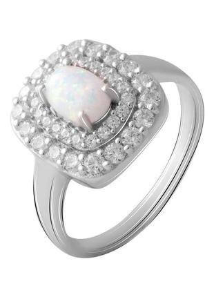 Серебряное кольцо с опалом (2069140) 18.5 размер
