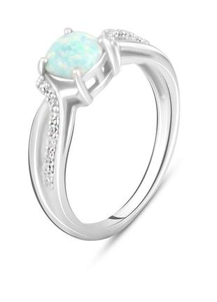 Серебряное кольцо с опалом 0.373ct (2097617) 18 размер